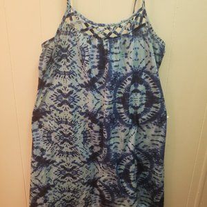 Blue tye dye dress